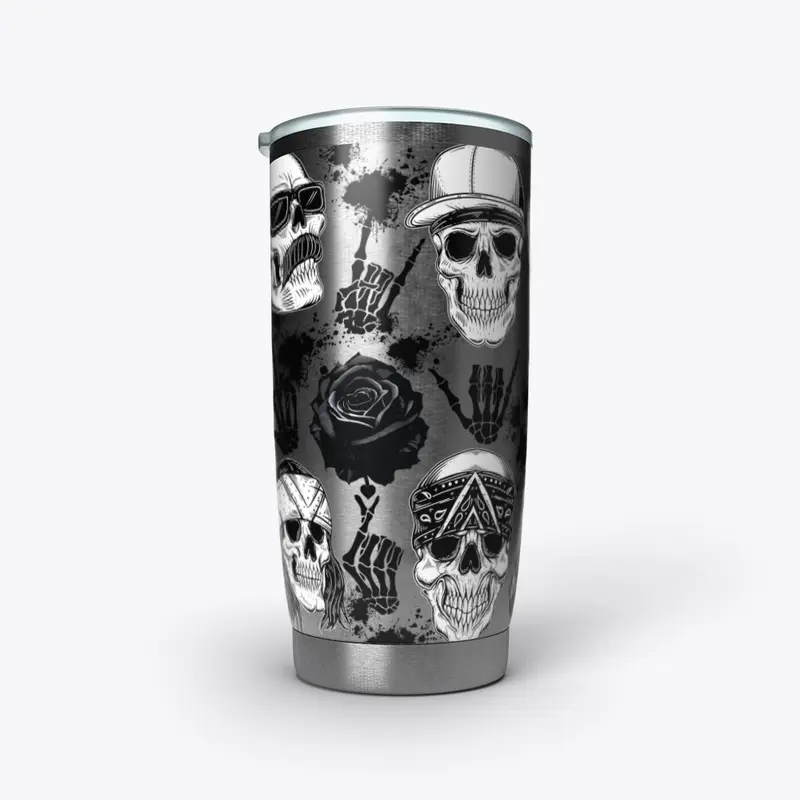 Angelitos Chill Skulls Tumbler